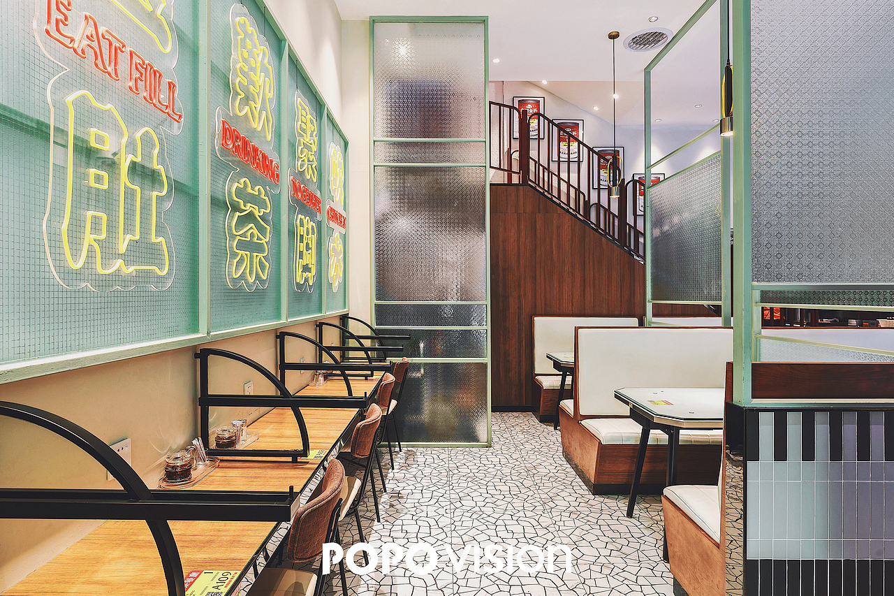 新城闹市里茶餐厅新样貌 | 壹间茶餐厅 x POPO VISION（图ZMTkyNDI1OTQw） - 环境/建筑摄影 - 站酷设计师POPOVISION原创素材 - 站酷ZCOOL