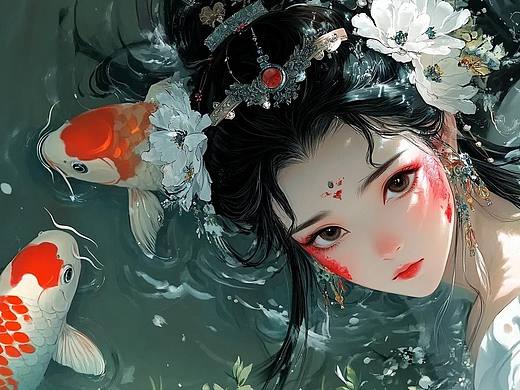 哭妆/国风美少女（锦鲤为你驱走所有不开心！）
