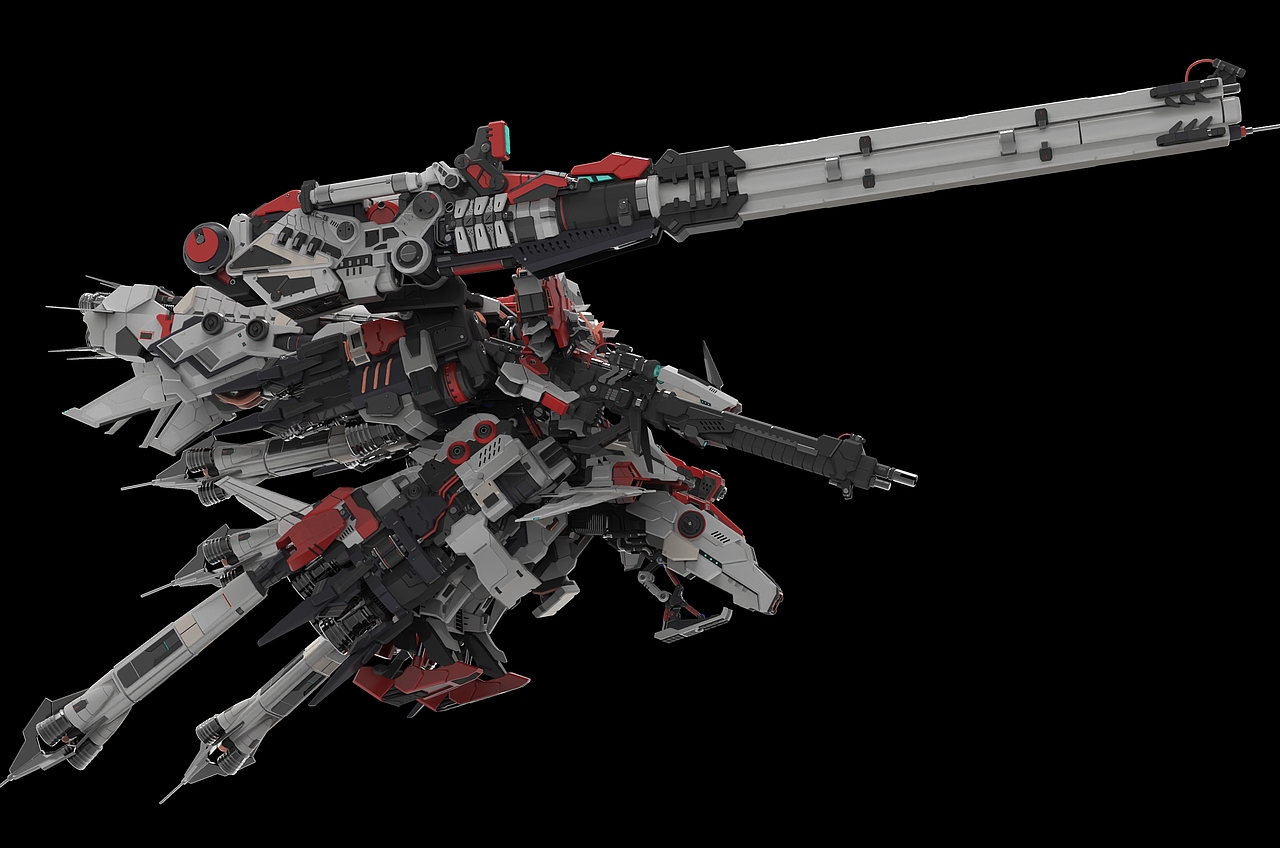 基于厂家机甲之城的造型创作的3d模型,3dmax打造,keyshot渲染,ps后期