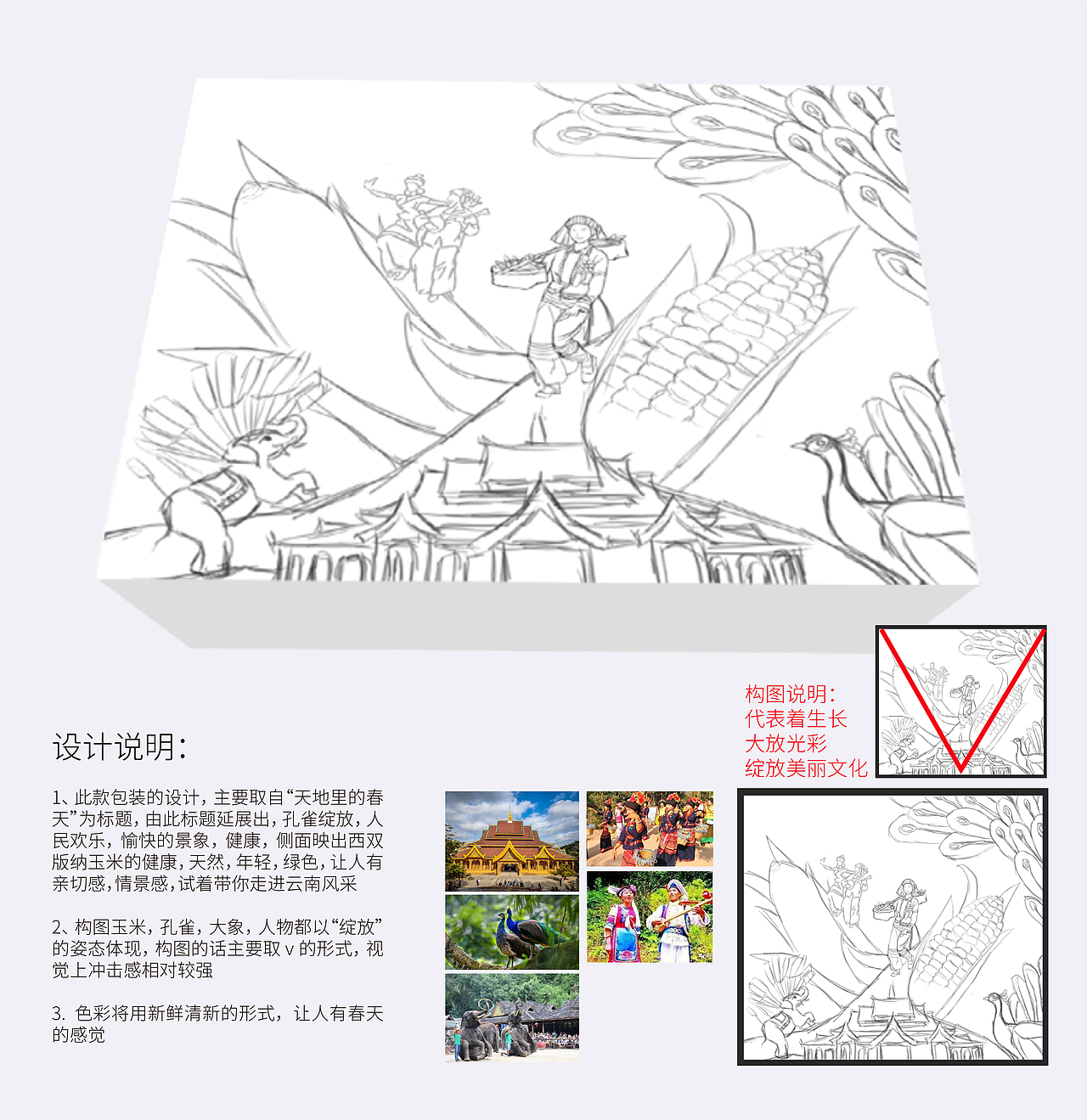 田地里的春天,西双版纳玉米logo与包装设计