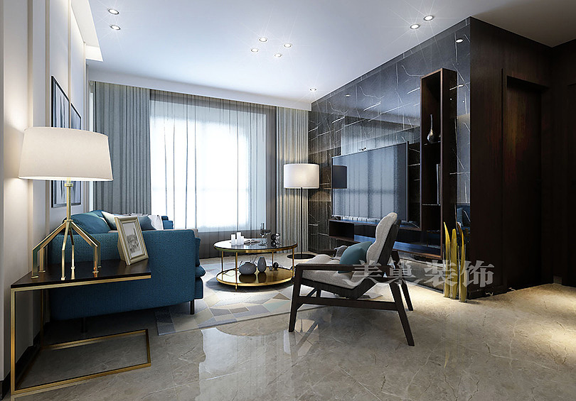 广电天韵三室两厅样板间装修设计图现代简约赏析