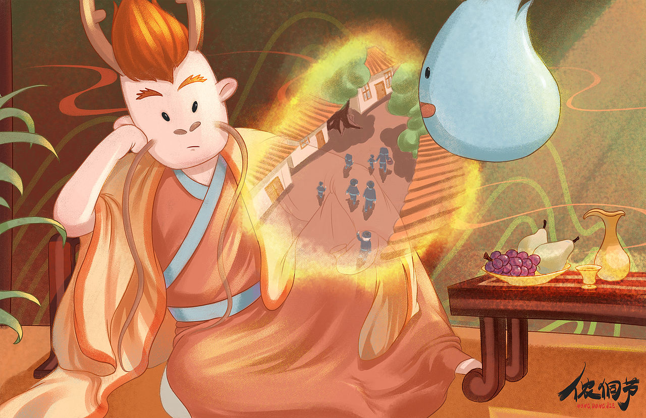 广西传统节日“侬侗节"（图ZMjgyNzU3Mzky） - 儿童插画 - 站酷设计师库鲁殿下原创素材 - 站酷ZCOOL