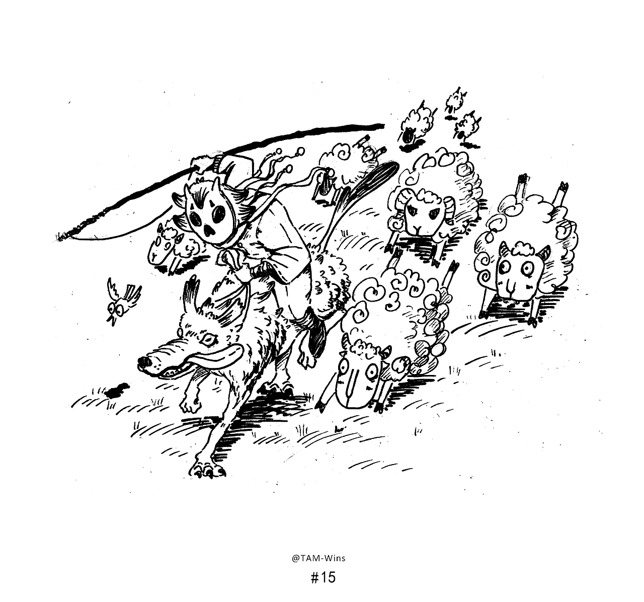 100 series of small illustrations in 2018 #13-23