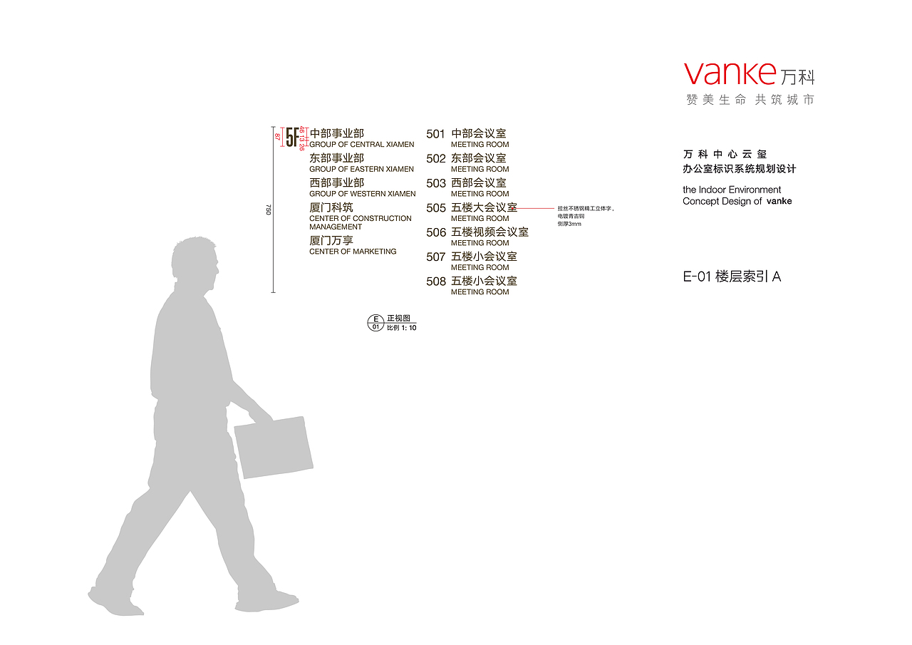 （厦门）万科云玺办公室标识系统规划设计