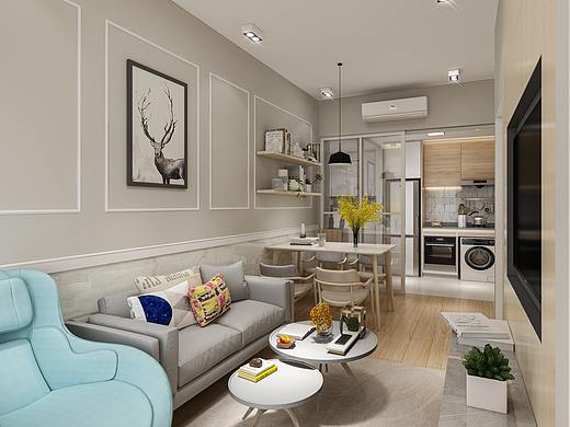 1992效果图~北欧一套（个人主页-ZMzE1MjA5Mjg=） - 家装设计 - 站酷设计师1992效果图小娟原创素材 - 站酷ZCOOL