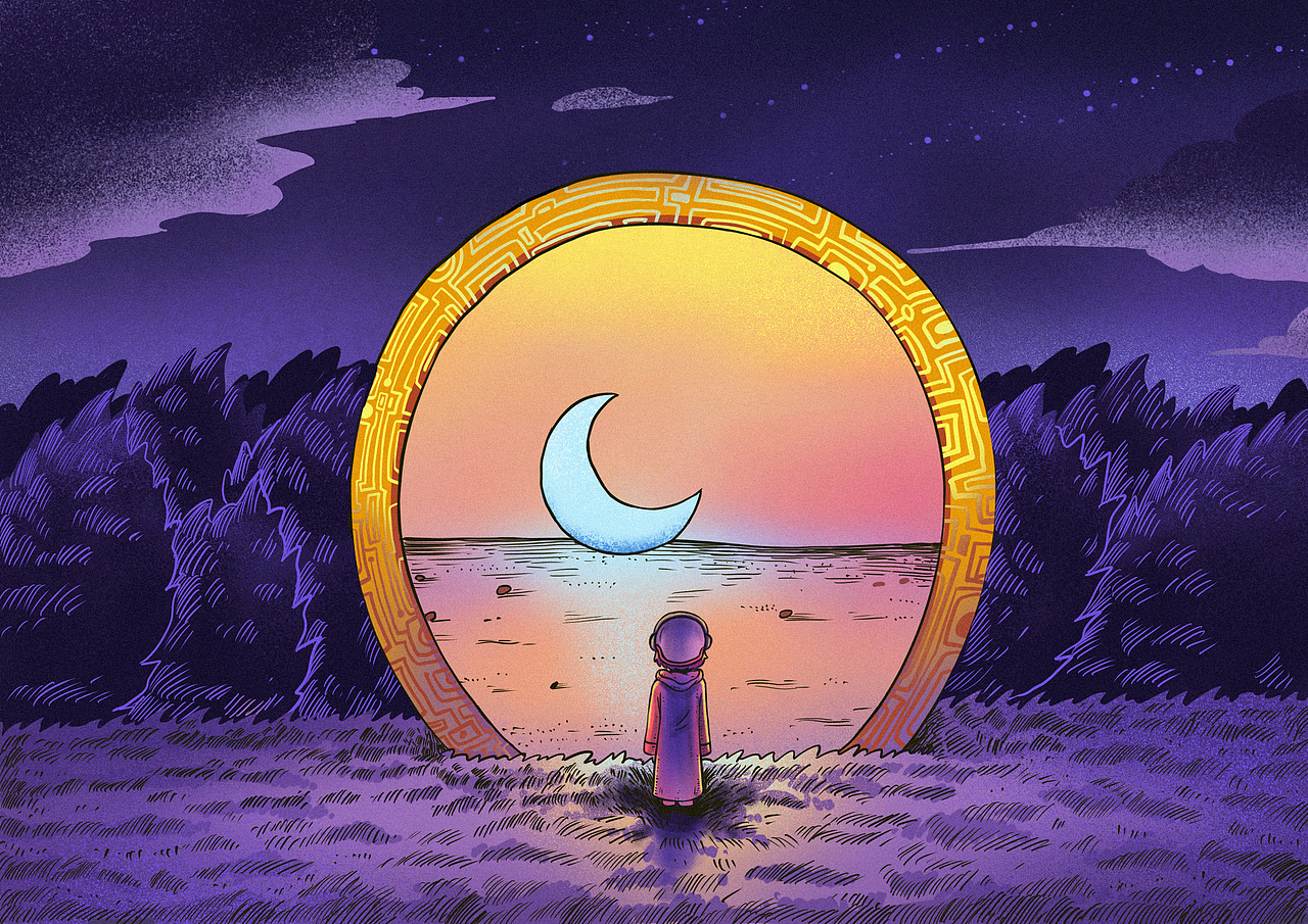 看看这个世界（图ZMjY2OTA5NDky） - 艺术插画 - 站酷设计师瓜子是墩墩原创素材 - 站酷ZCOOL