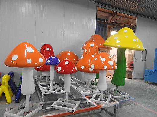 游乐园景观小品蘑菇雕塑公园小区建筑装饰大型摆件定制