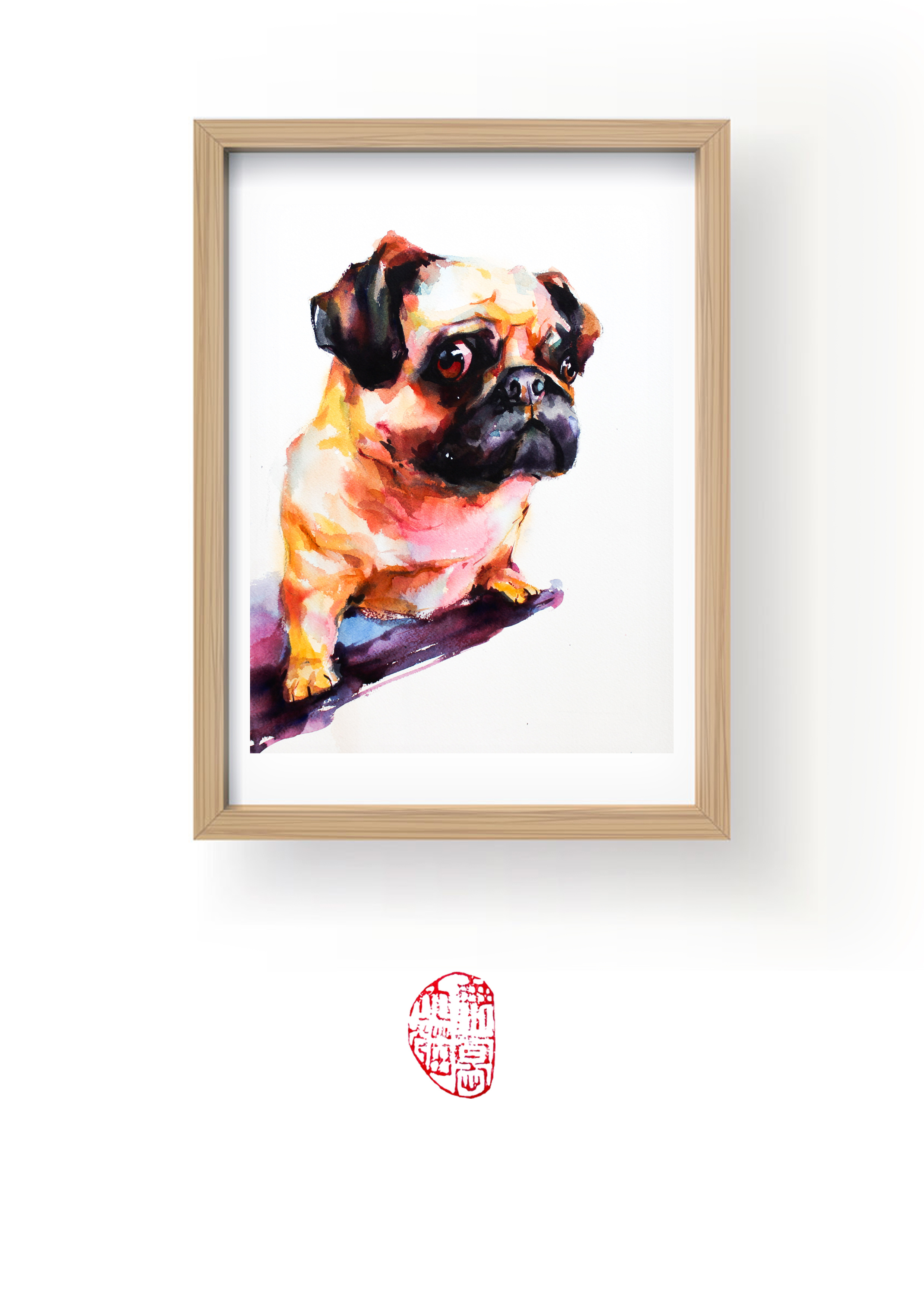 八哥犬|插画|商业插画|大猫爱看鱼 - 原创作品 - 站酷 (zcool)