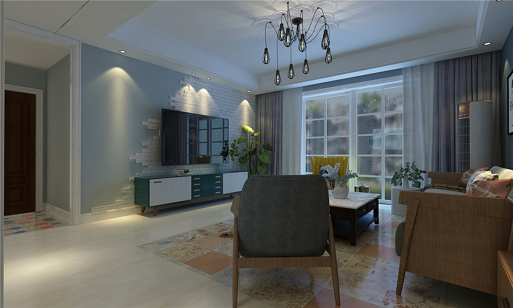 领秀城·漫山天麓北欧风格装修效果图,从容与自在