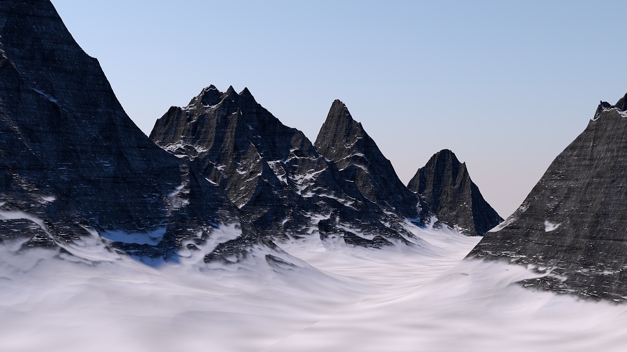 c4d雪山渲染