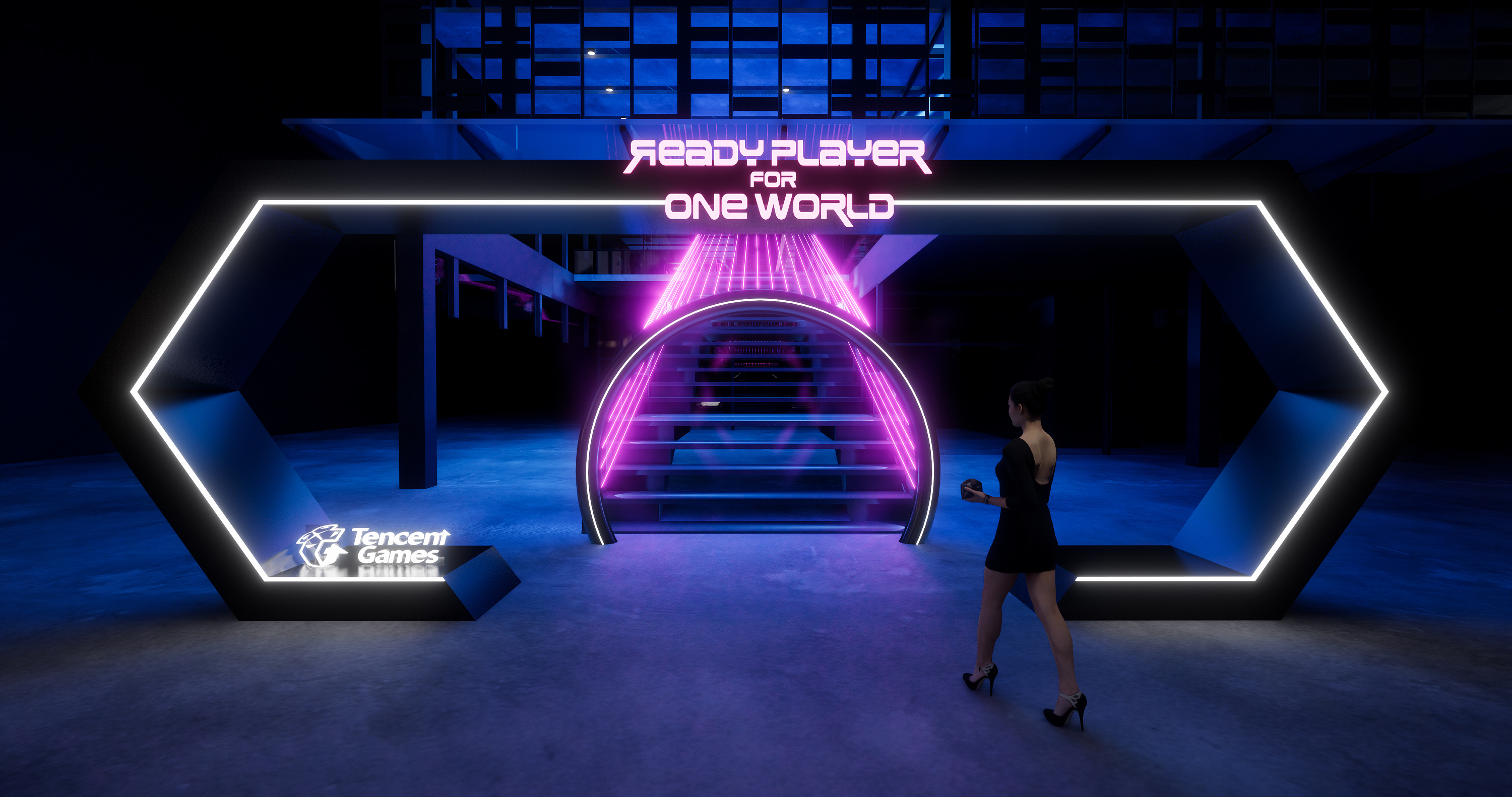 腾讯游戏晚宴活动/科技未来感设计/游戏体验互动|空间|展陈设计|kuang