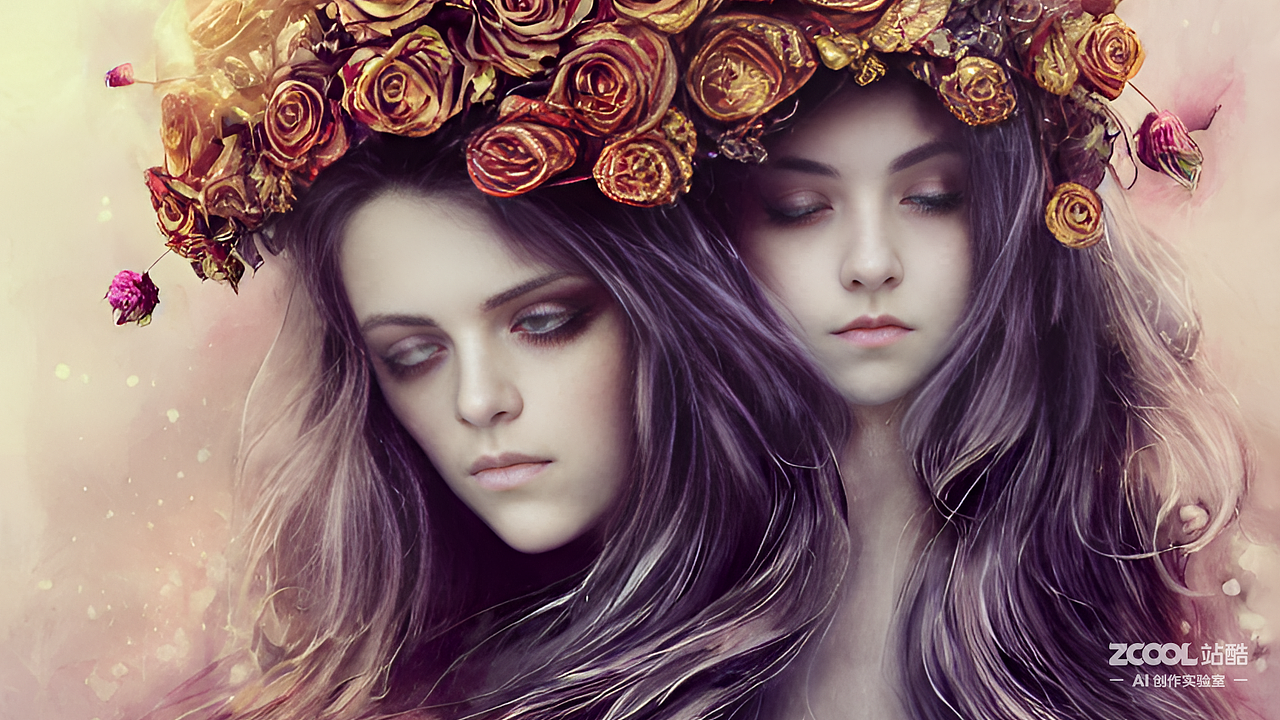 #AI创作实验室#银色长发的大眼睛美丽轮廓的公主，头戴（图ZMzIyMTg2NjYw） - AI作品 - 站酷设计师火大侠原创素材 - 站酷ZCOOL