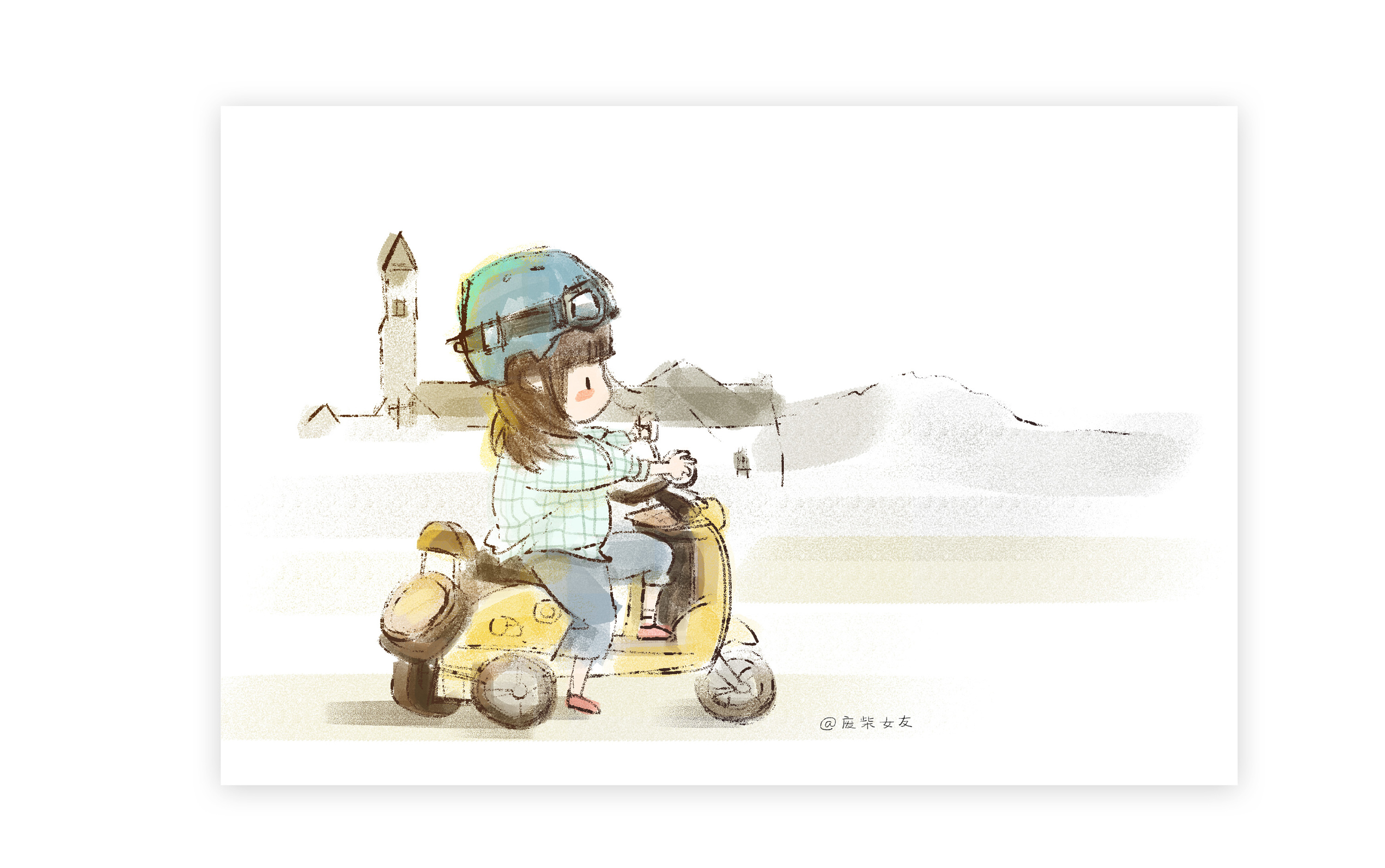 年轻情侣骑摩托车-蓝牛仔影像-中国原创广告影像素材