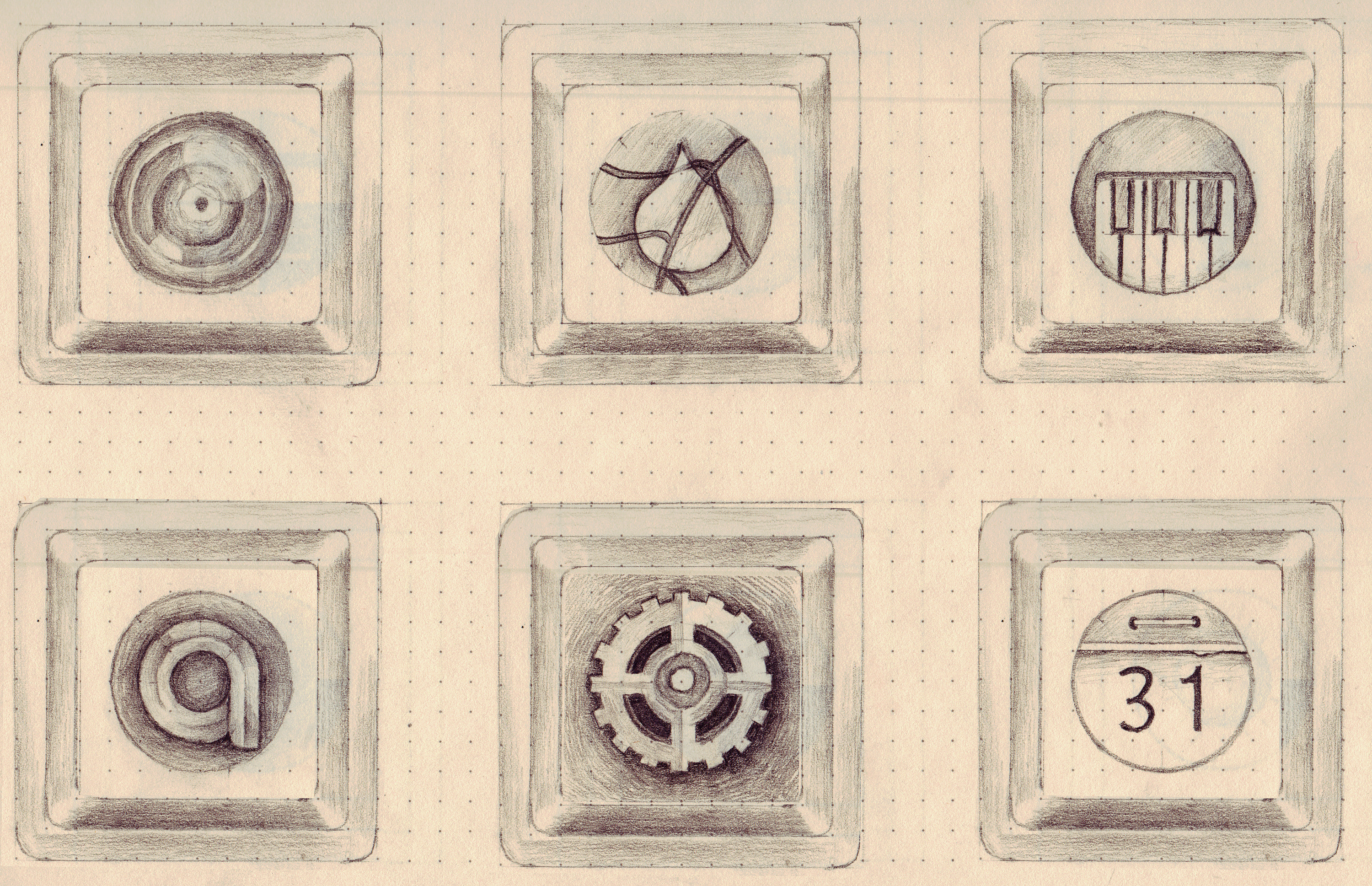 很糙的素描图标