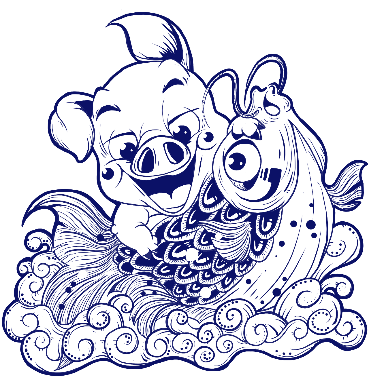 2019年新年海报（图ZMTk1NDEwNTU2） - 商业插画 - 站酷设计师塑料男爵原创素材 - 站酷ZCOOL