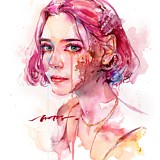 龚静水彩画的头像
