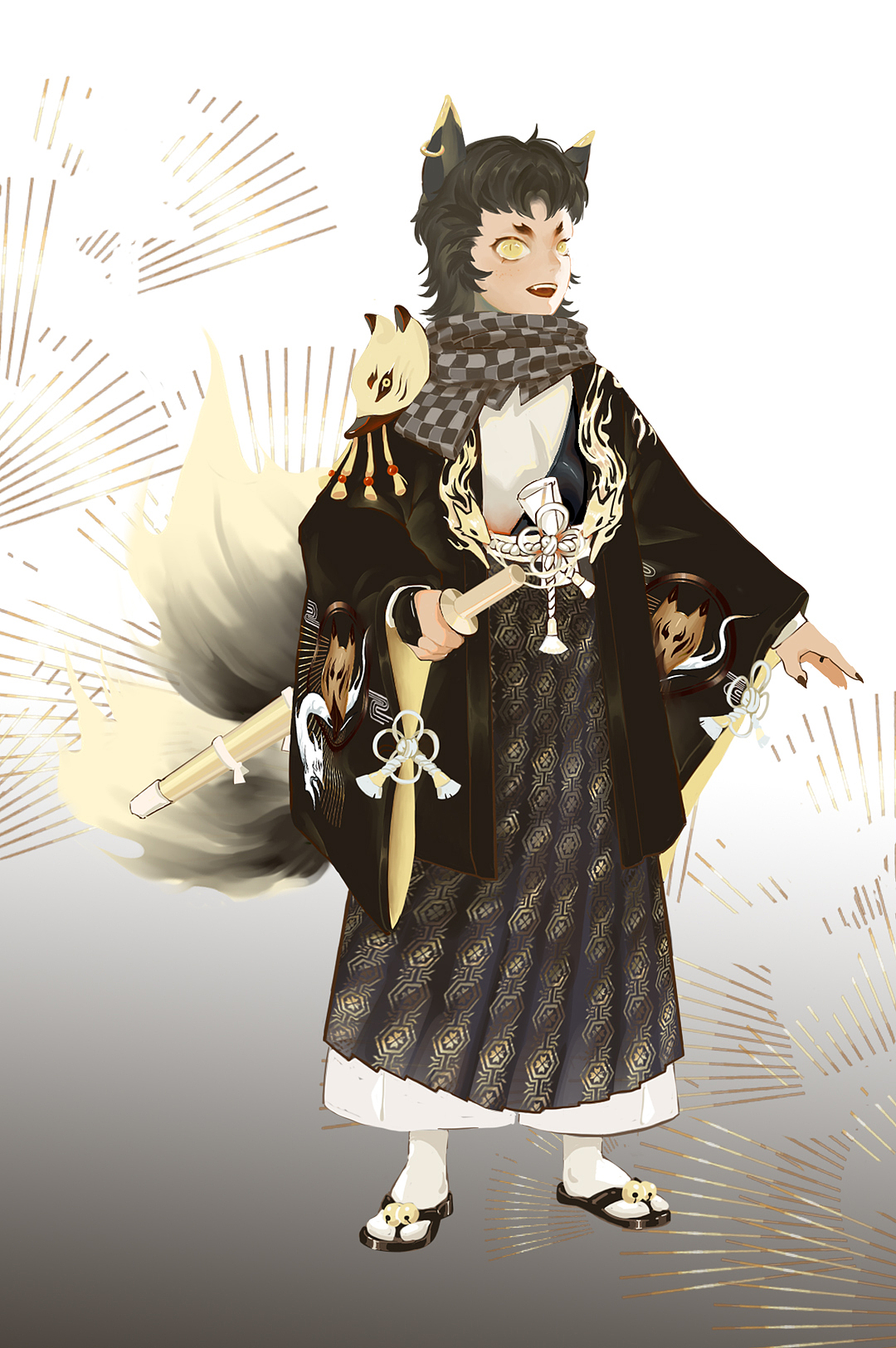 白藏主设计稿|插画|游戏原画|红叶yh_原创作品-站酷zcool