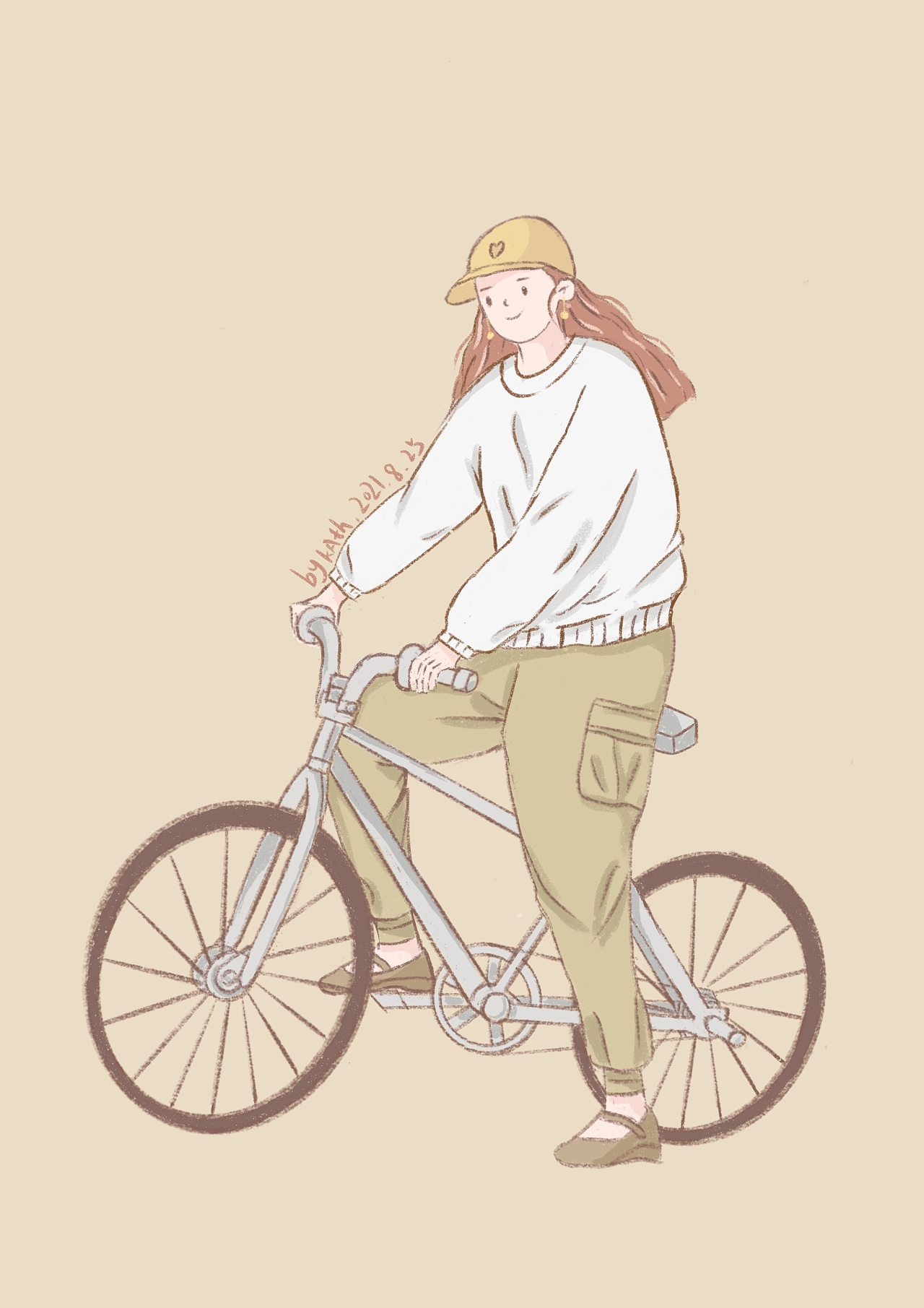 ootd 日常穿搭 人物插画