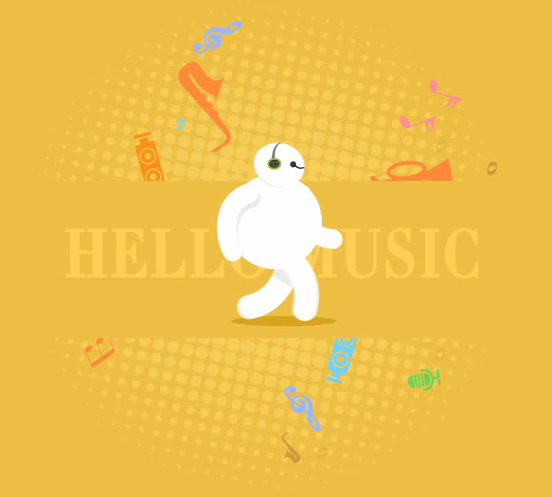大白听音乐（图ZNTU2Njc2NzY=） - 动效设计 - 站酷设计师jiangting94原创素材 - 站酷ZCOOL