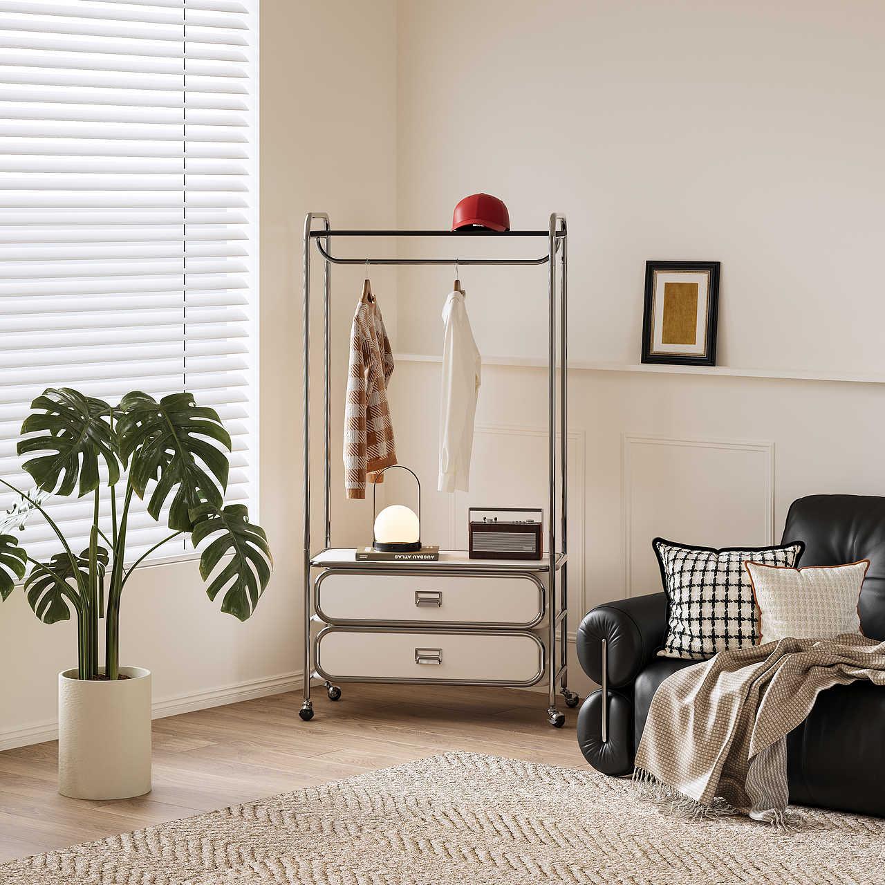 现代简约金属衣帽架