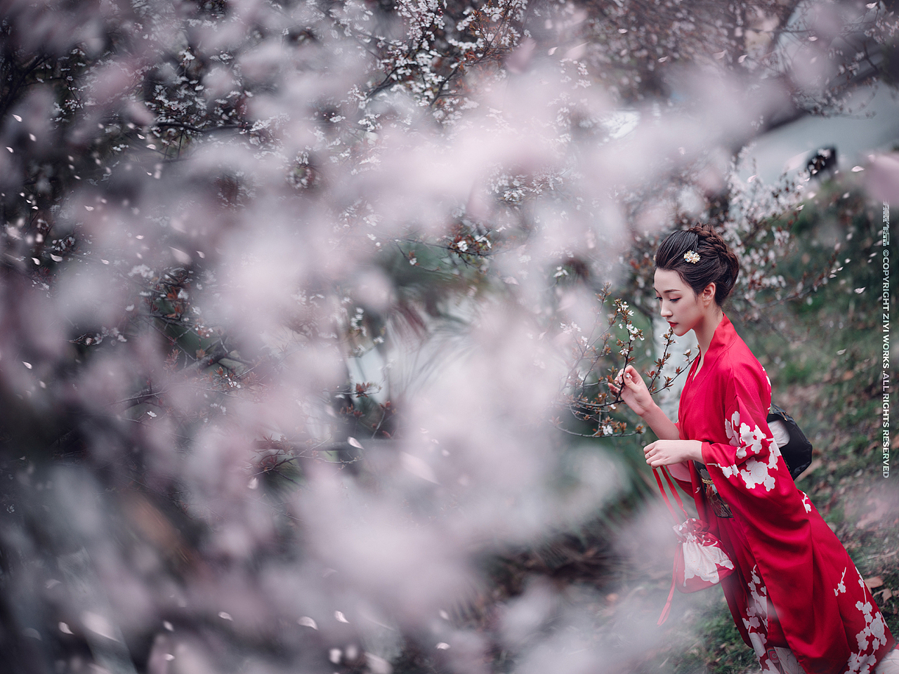 《樱花雨季》（图ZMjQ1OTg2ODE2） - 人像摄影 - 站酷设计师摄影师子意原创素材 - 站酷ZCOOL
