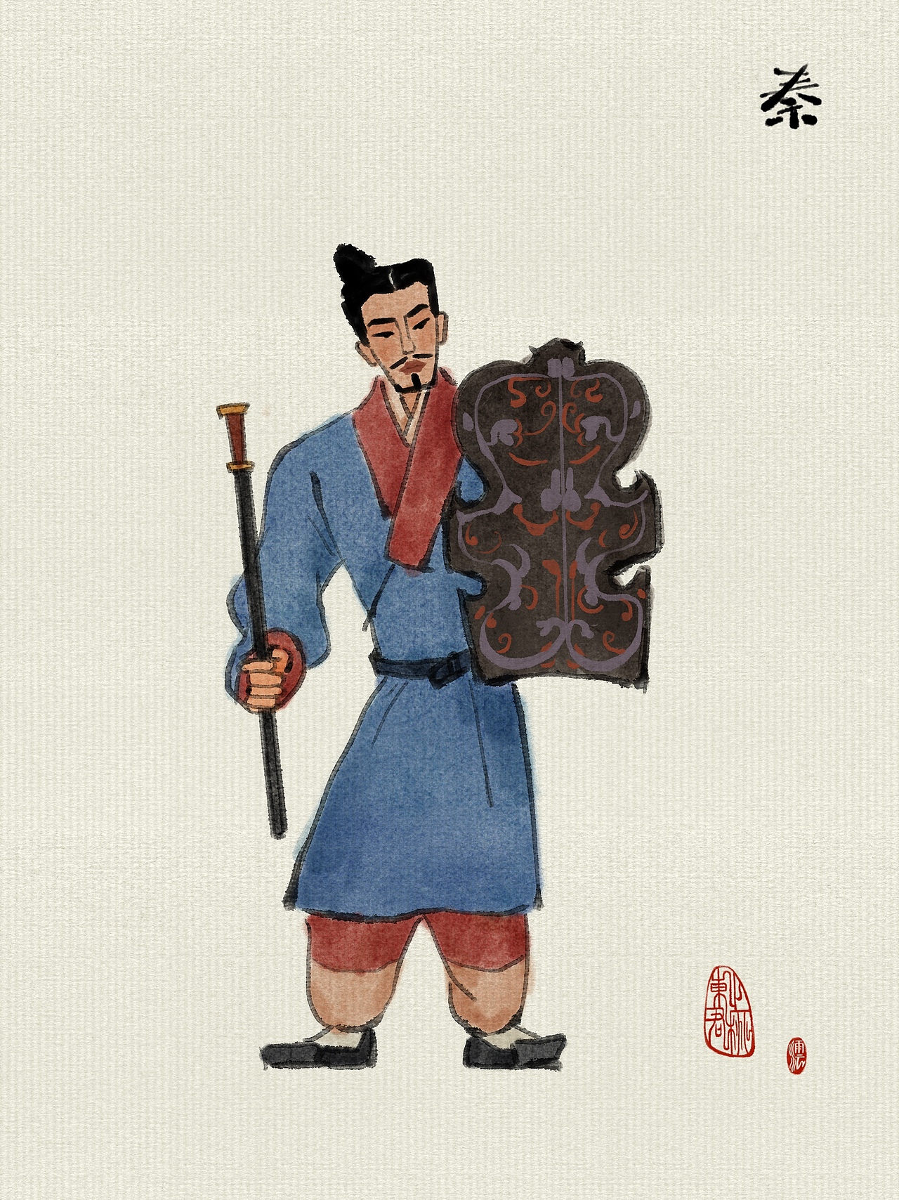 古风 国画人物 装束复原 -汉民族历朝代服饰（图ZMjU2NzM1MDky） - 商业插画 - 站酷设计师东君之桃原创素材 - 站酷ZCOOL