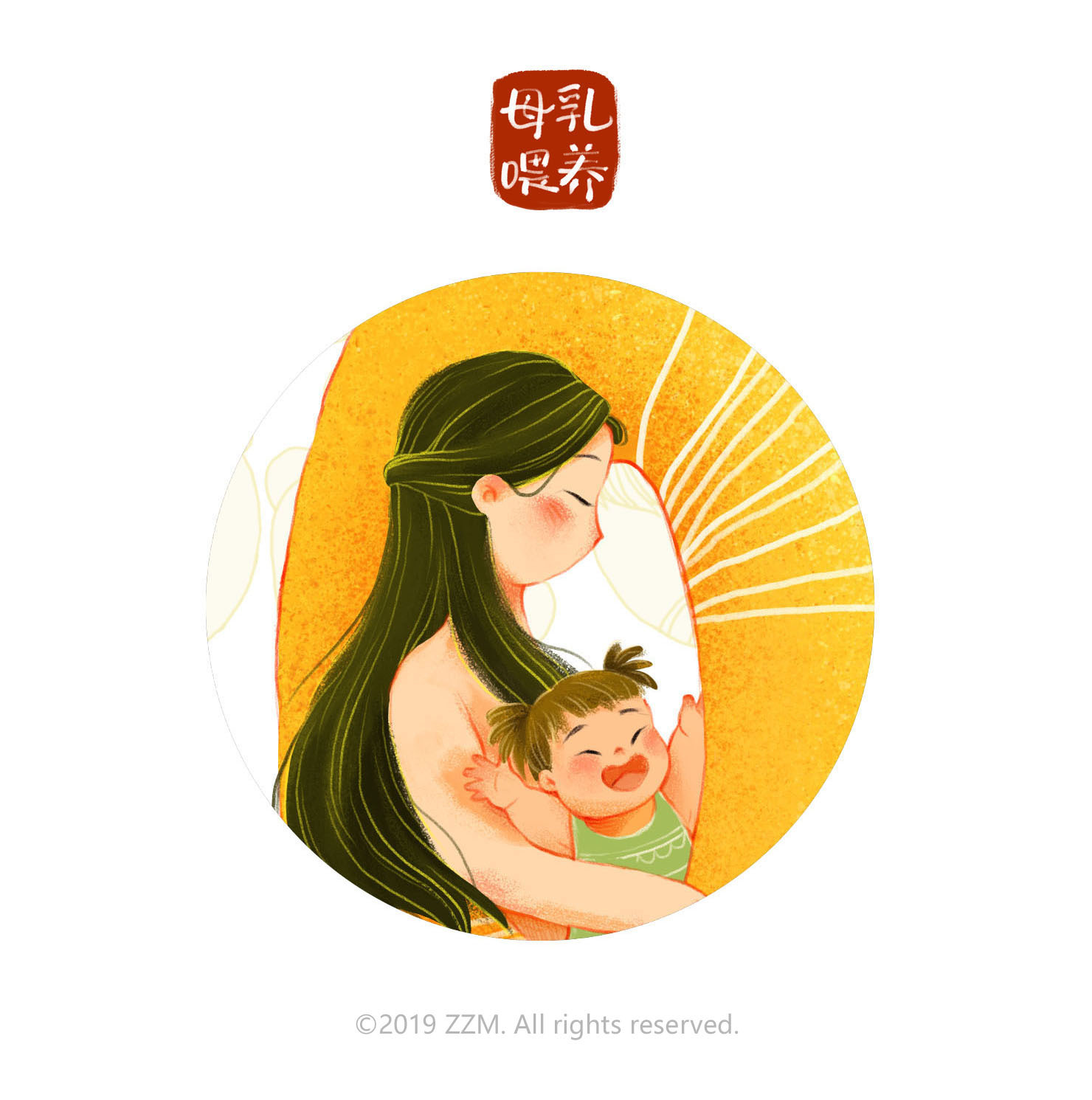 母亲给新生儿喂奶。妇女手里抱着孩子，用母乳喂养。母亲的爱。产妇、分娩、哺乳和托儿。孤立的卡通平面矢量插画图片素材_ID:393270162-Veer图库