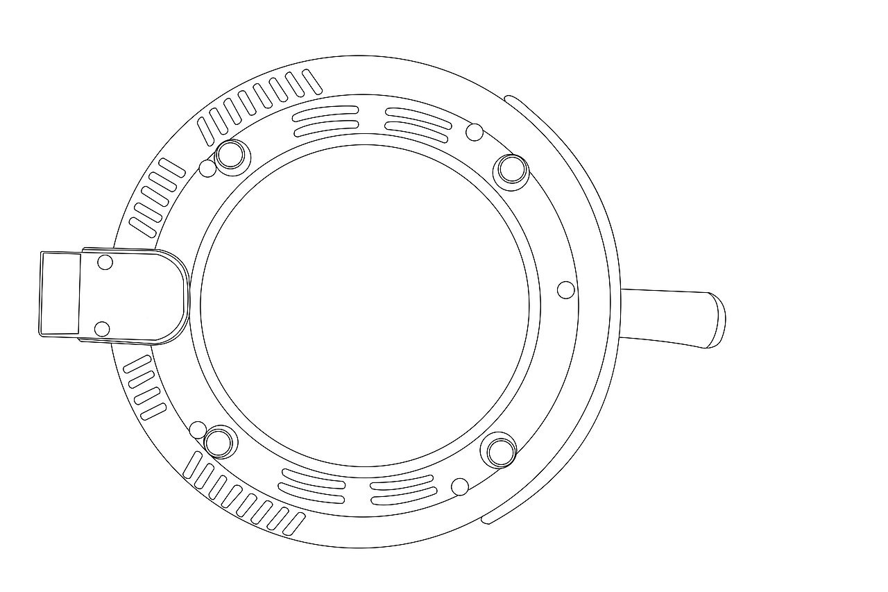 空气炸锅线稿图专利图六视图