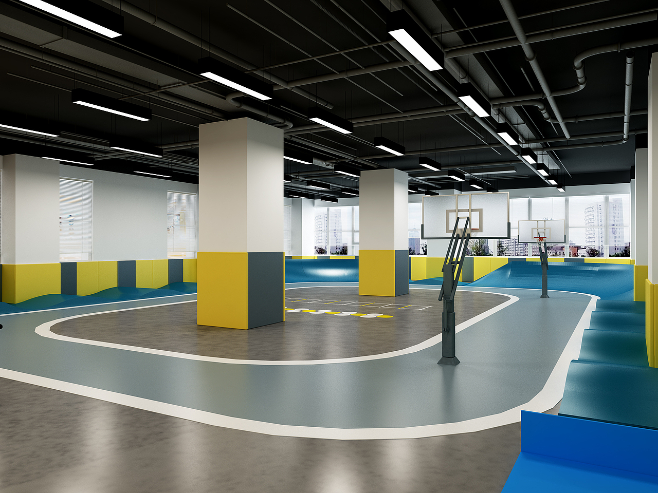 萌娃行动儿童运动体验馆（图ZMjIyNTc3MzE2） - 家装设计 - 站酷设计师悟空体育原创素材 - 站酷ZCOOL