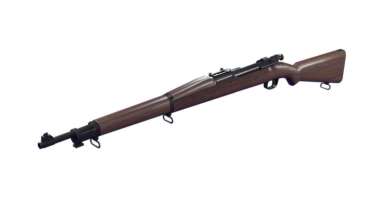 素材二战美军步兵武器blender模型合集