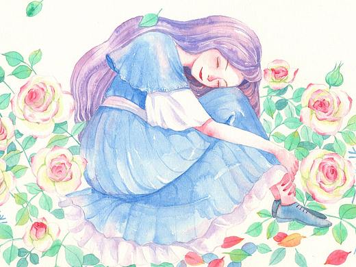 玫瑰花開（個人主頁-ZMzE5NzQ1MzI=） - 商業(yè)插畫 - 站酷設(shè)計師插畫師苗子原創(chuàng)素材 - 站酷ZCOOL