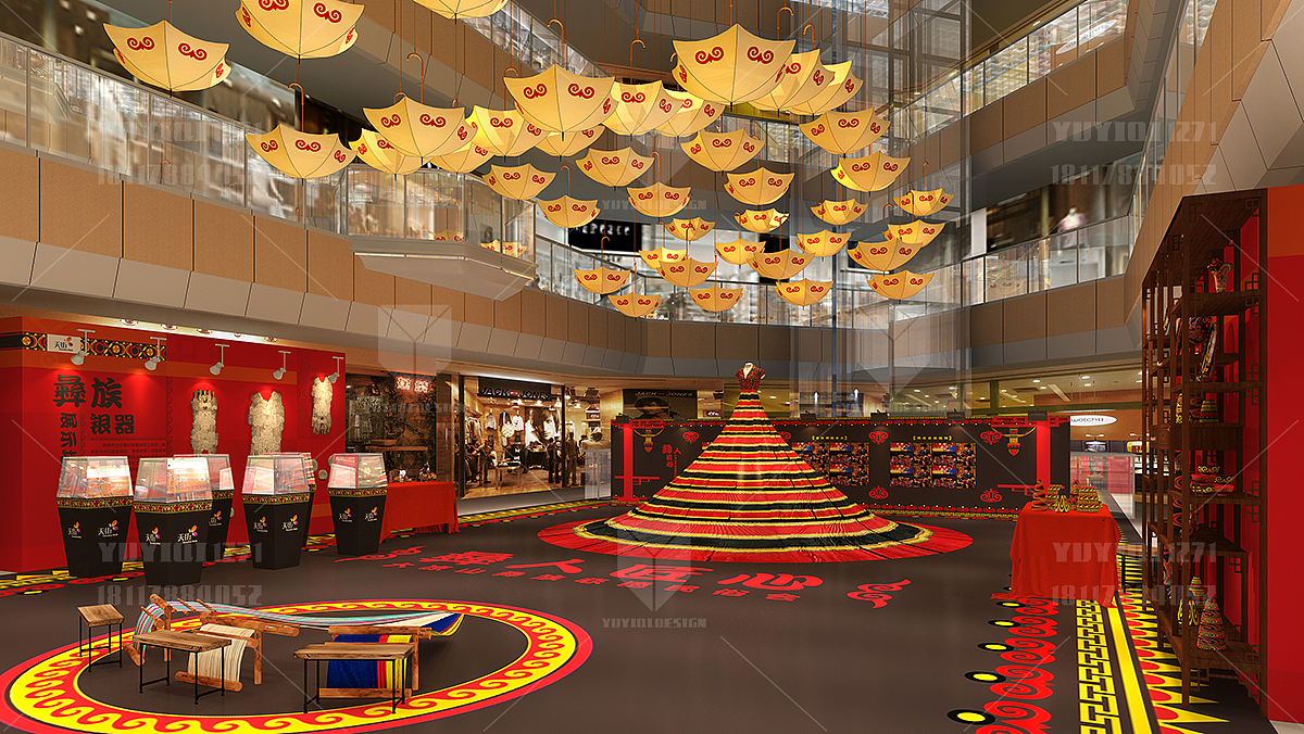 龙湖天街大凉山彝族非遗民俗展（图ZMjIxNDM0NjEy） - 展陈设计 - 站酷设计师余一期活动设计原创素材 - 站酷ZCOOL