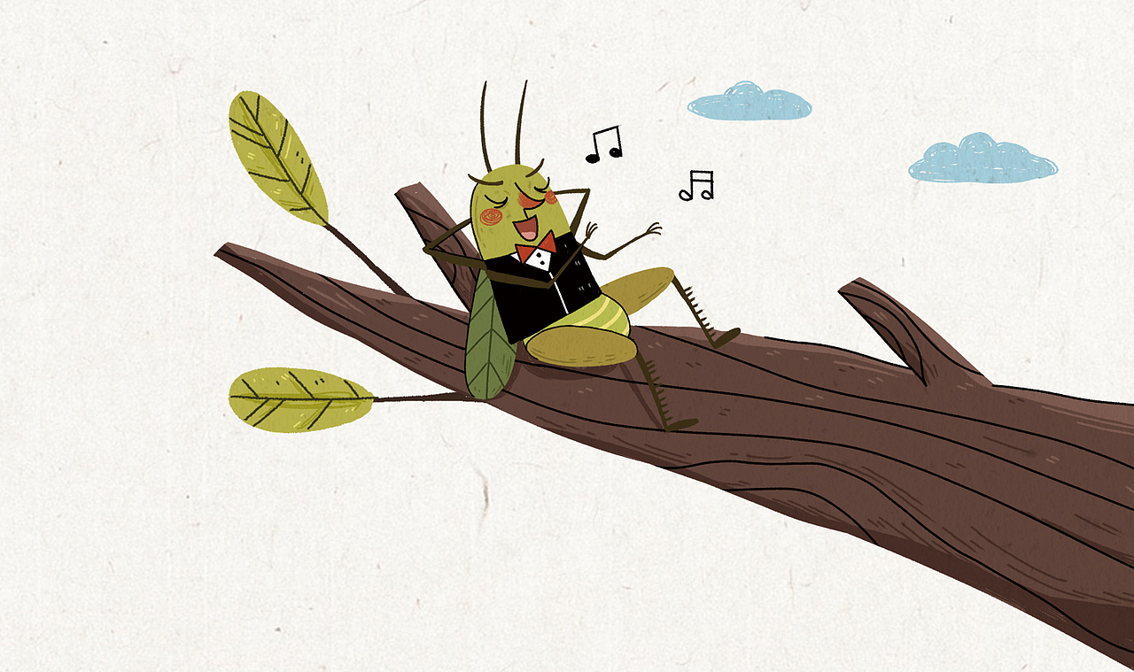 儿童读物《蚂蚁和蟋蟀》|插画|儿童插画|芥末kimo_原创作品-站酷