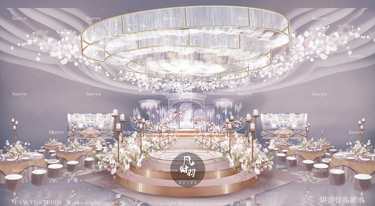 婚礼手绘 | 蓝楹花（图ZMjQ4ODU4NDg4） - 舞台美术 - 站酷设计师凡时羽设计工作室原创素材 - 站酷ZCOOL
