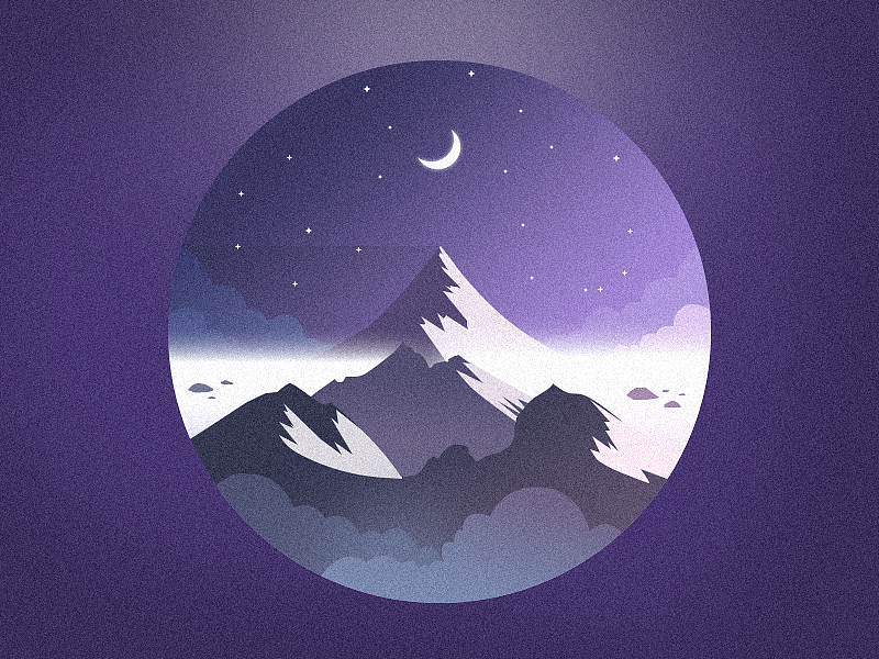 ui渐变插画颗粒感