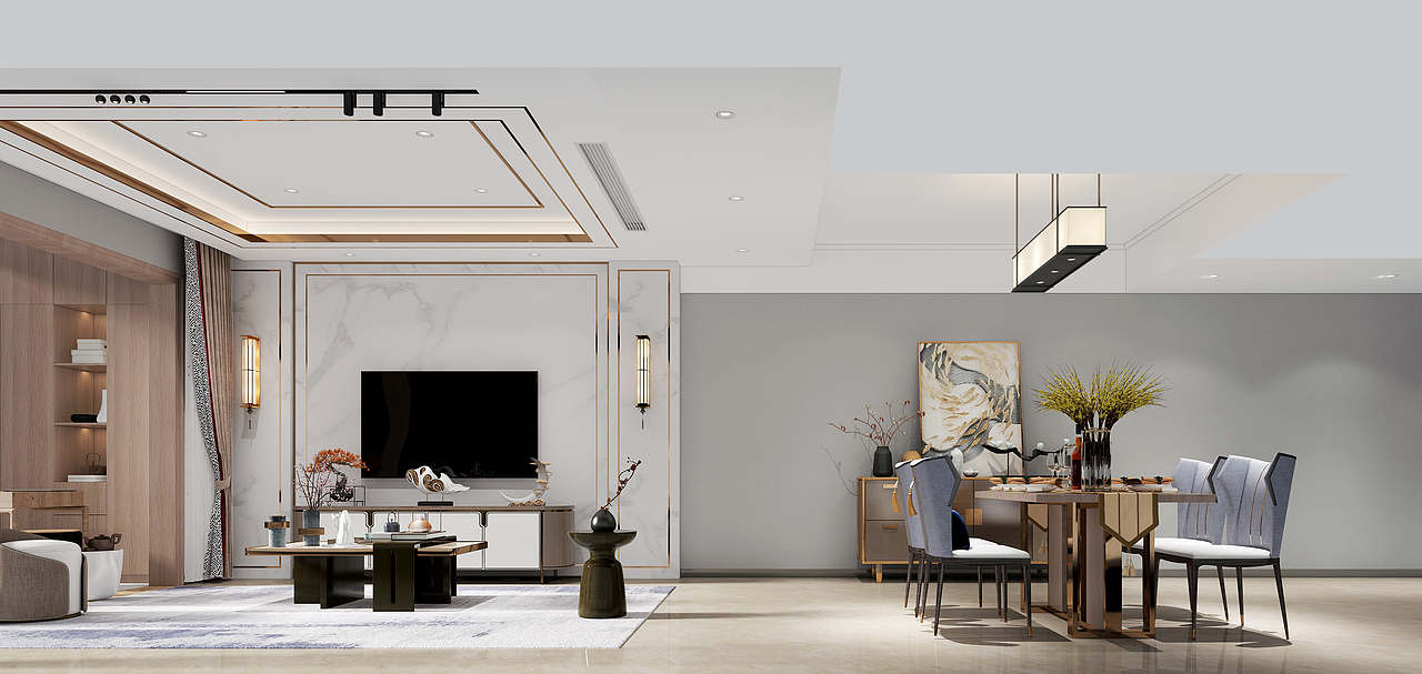 新中式（图ZMjM3NjU1OTU2） - 家装设计 - 站酷设计师查卓原创素材 - 站酷ZCOOL