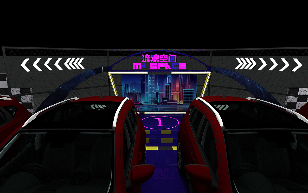 比亚迪会场布置设计3D效果图