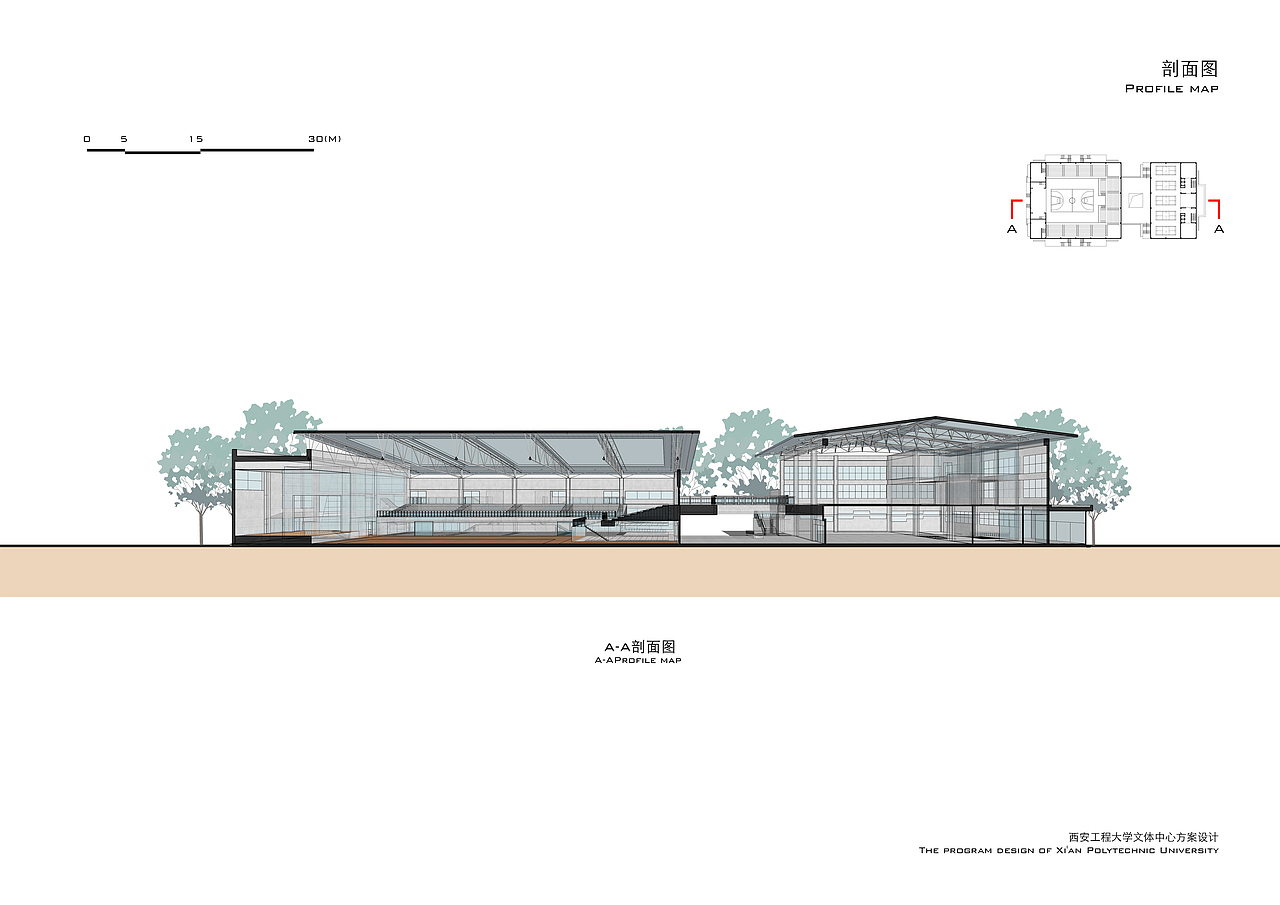 西安工程大学（临潼校区）文体中心建筑方案设计（竞赛二等奖）（图ZNTYyODY4OTI=） - 建筑设计 - 站酷设计师小影的小影原创素材 - 站酷ZCOOL