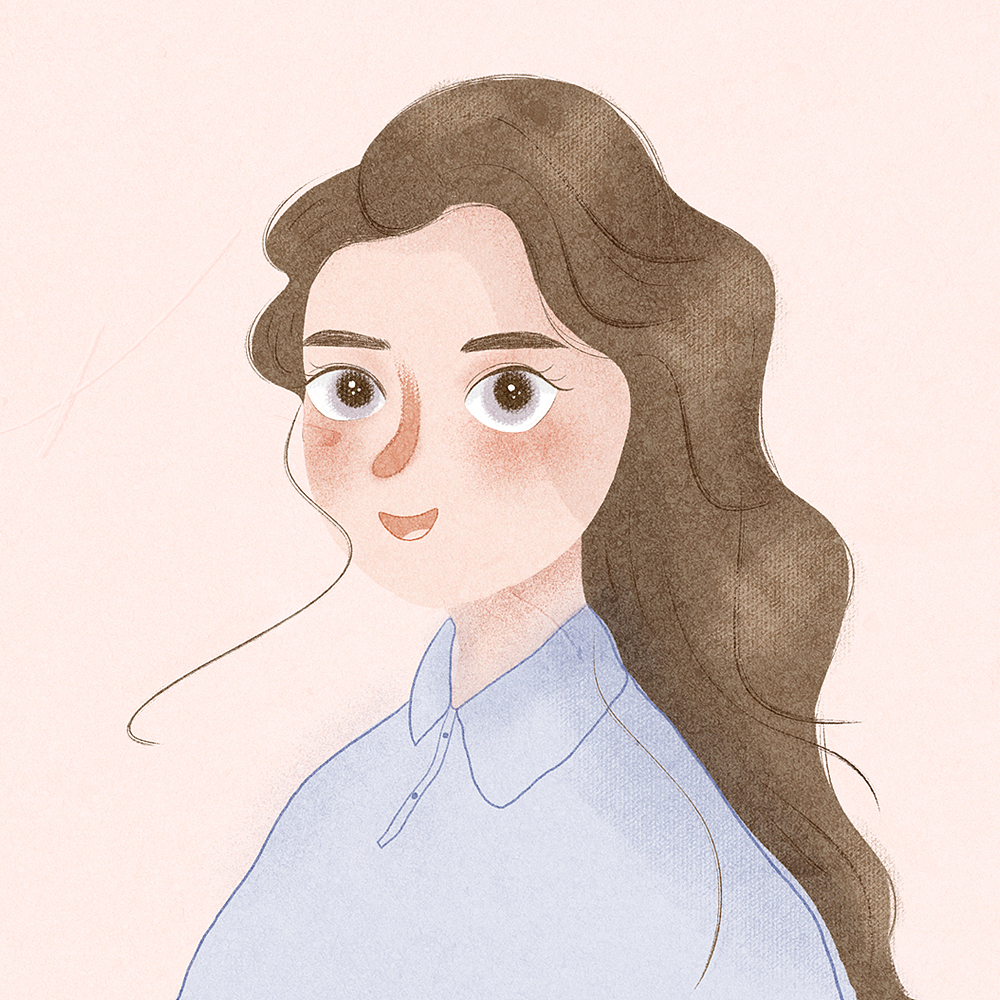 人物头像手绘插画