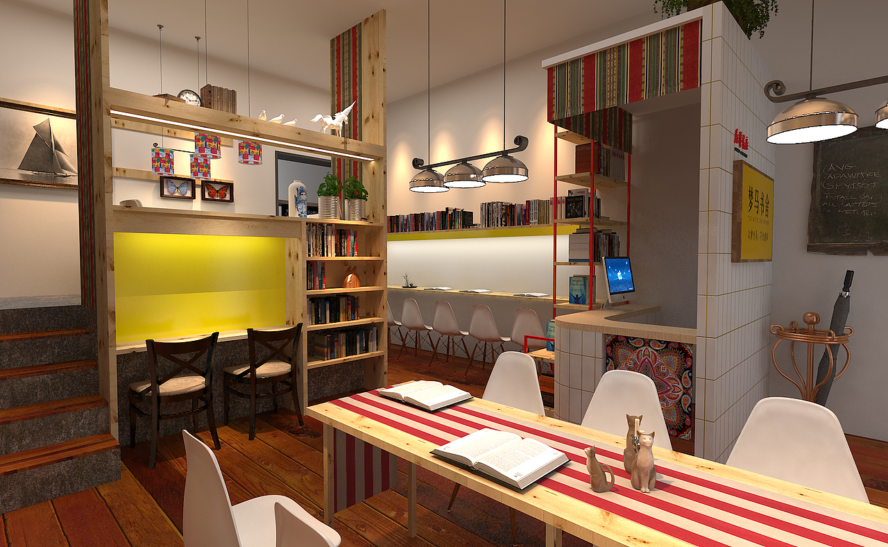 书店升级改造（图ZNTMxOTM3ODQ=） - 家装设计 - 站酷设计师低音E原创素材 - 站酷ZCOOL