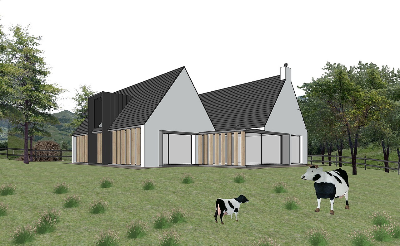 现代民宿酒店SU模型下载