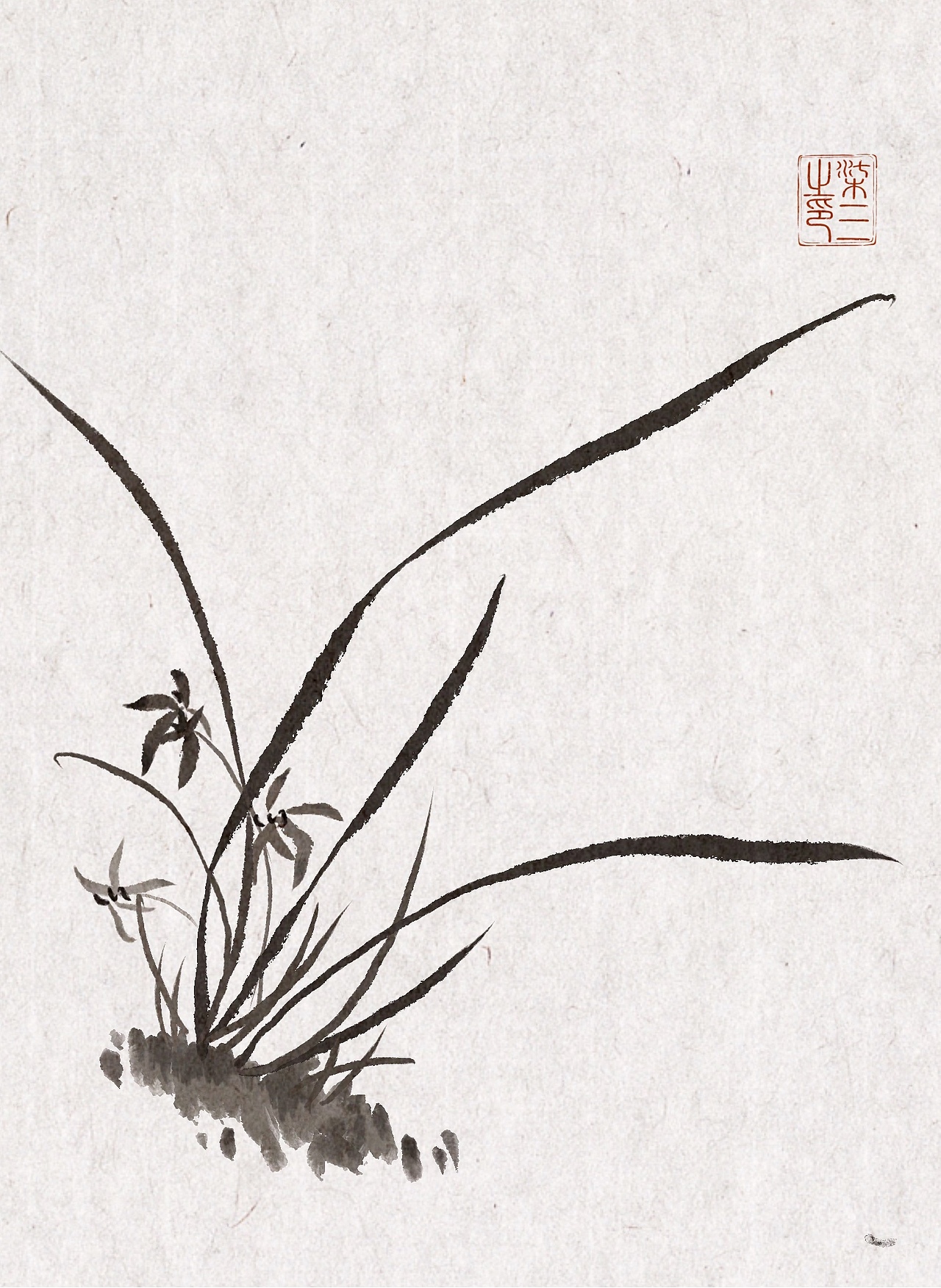 iPad仿水墨国画练习