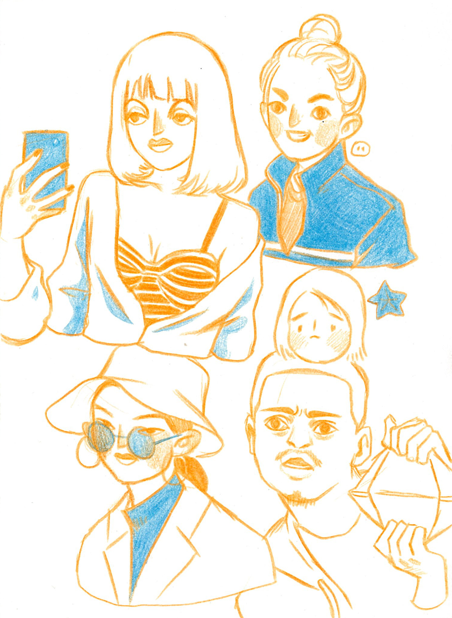 习作|速写本集合 旧画扫描