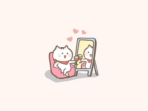 简单的制作过程微信表情--贱小猫（个人主页-ZMzAyMjUzOTY=） - 网络表情 - 站酷设计师夜猫卡通设计原创素材 - 站酷ZCOOL