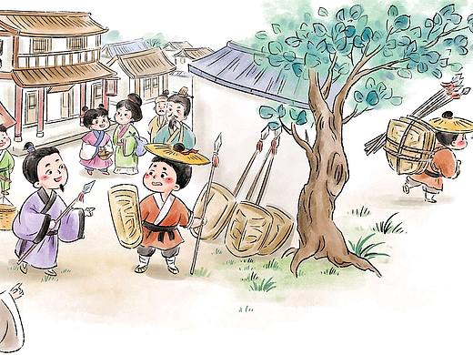 中国风成语故事插画-儿童插画
