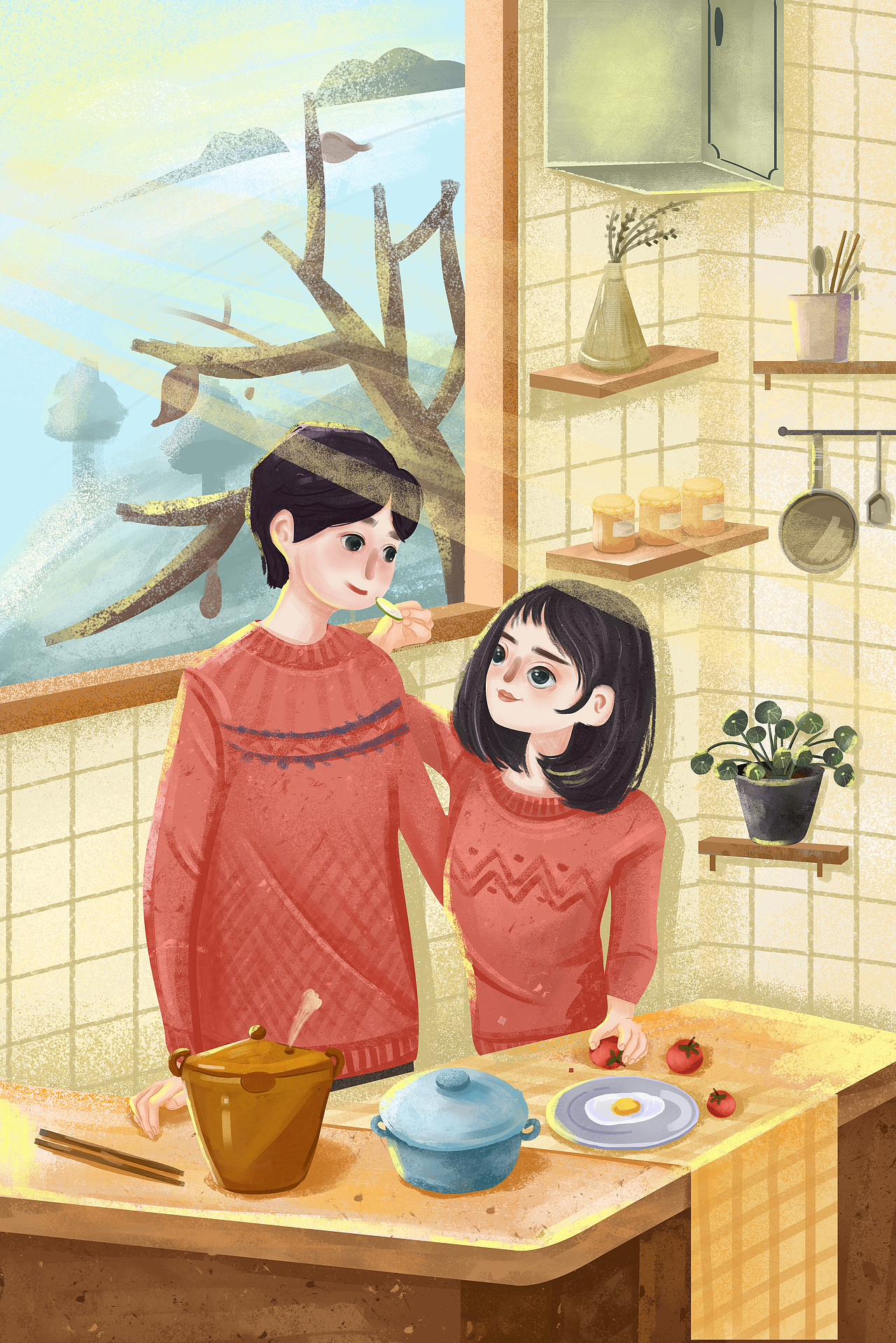 很早之前画的一些扁平风格插画