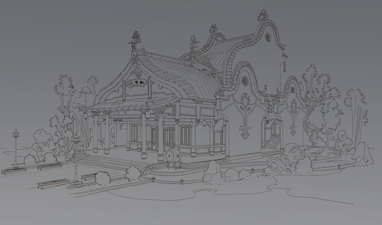 洛克猴(杜震)课范《徽派建筑》|插画|游戏原画|艺数绘cg - 原创作品