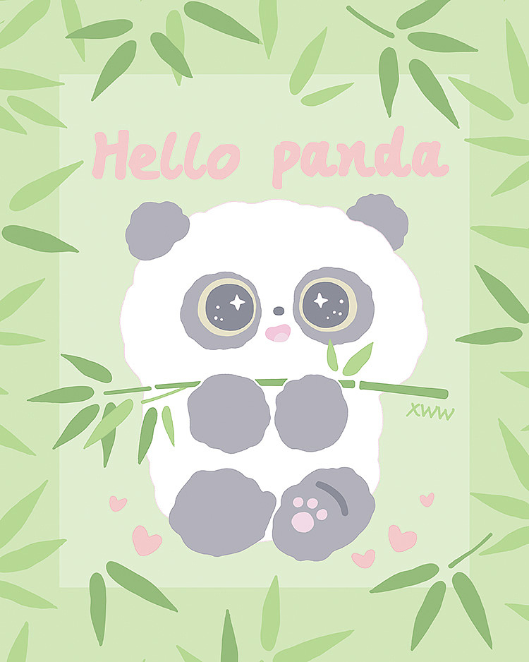 【熊猫软团子】春竹