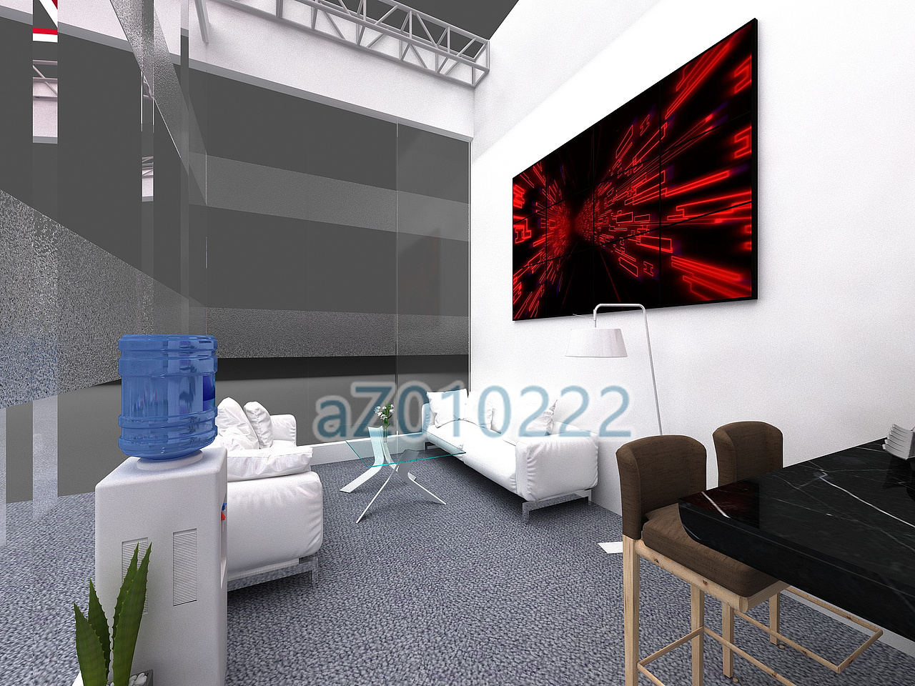 奥高德展位设计3D效果图