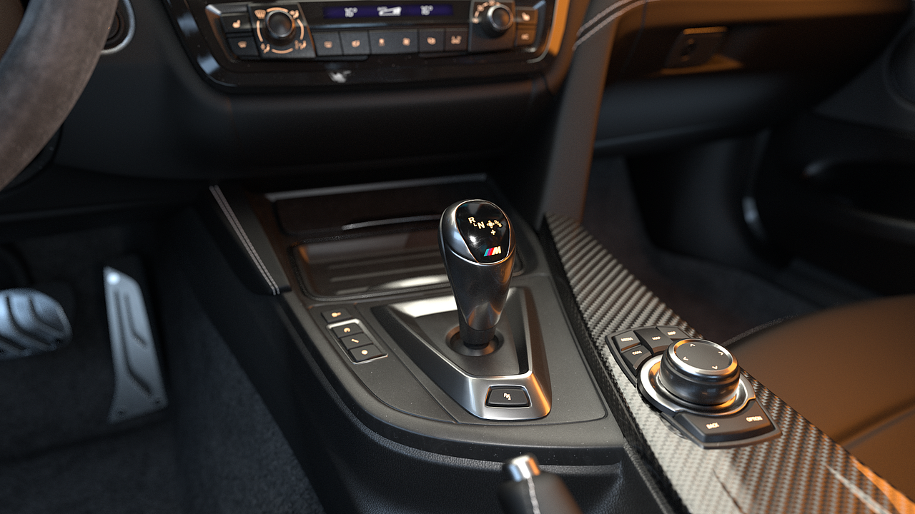 BMW 宝马M4 高性能版 内饰渲染 Redshift C4d